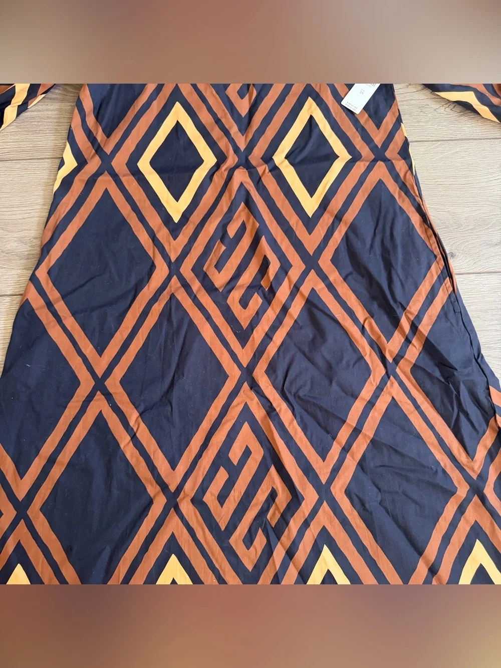 NWT PORRIDGE Anthropologie Geometric Print V-Neck Midi Dress Size XS - Picture 5 of 10